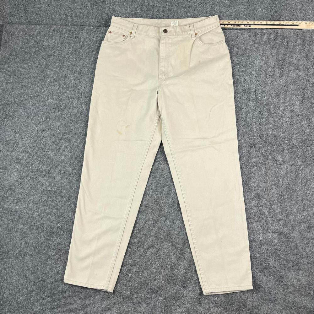 Levis 550 Jeans Womens Size‎ 18 Beige Relaxed Fit Tapered Leg Classic USA